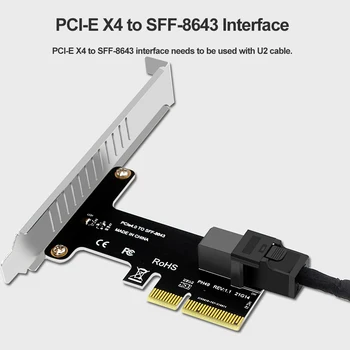 PCIE X4 La SFF8643 Card de Expansiune PCI-EX4/X8/X16 PCI E La SFF-8643 Solid state Drive Adaptor PCIE La U2 Hard Disk Converter