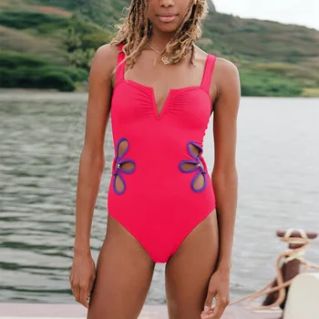 Sexy-O Bucată de costume de Baie Femei Căptușit Taie Monokini Push Up Costume de baie Gol Mare Wiasted costum de Baie pe Plajă Uzura Scăldător