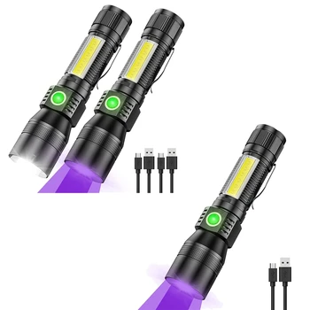 Lanterna UV Lumina Violet,Super Luminoase Mici, Reîncărcabil, Impermeabil Magnetic LED-uri Lanterna,Buzunar Flash de Lumină