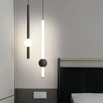 Nordic Pandantiv cu LED-uri Lampa de Bar, Restaurant, Sala de Mese Bucătărie Agățat Lampă Modernă de Sticlă de Interior Decor Pandantiv cu Led-uri Lumina de Acasă de Prindere