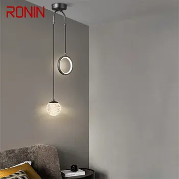 RONIN Modern Negru Cupru Candelabru LED 3 Culori, pur și Simplu, Creativ Decorativ Lampă de Agățat Pentru Acasă de Pat Cameră