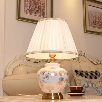 Ceramice moderne Lampa de Masa LED Chineză Creative Alb Reglaj Lămpi de Masă Decor pentru Casa Living, Dormitor, Noptiera Lumini