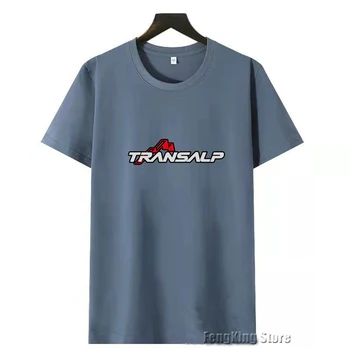 Pentru Honda XL750 Transalp Nou Pieptănat Bumbac cu Maneci Scurte T-shirt pentru Bărbați Gât Rotund Imprimat Logo-ul T-shirt