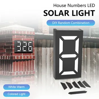 LED Numărul de Casă Lumina Impermeabil în aer liber, Solar Placa LED Ușa Numere de Semne Adresa Placa Pentru Acasă Hotel Ușa Placa
