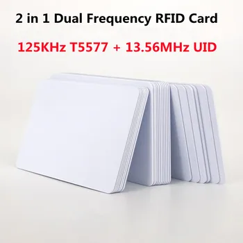 IC+ID UID Reinscriptibile Compozit Carduri Cheie Breloc cu Dublă Frecvență Cip RFID 125KHZ T5577 EM4305+13.56 MHZ Schimbătoare de Scriere