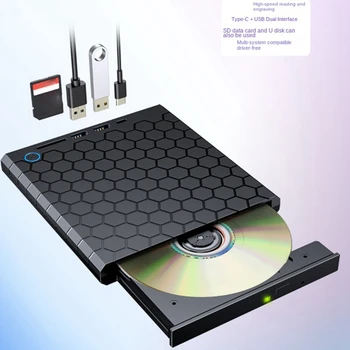 USB 3.0 de Tip C Extern de CD-DVD RW 8MB DVD Writer Negru Disc Super-Disk Pentru Laptop