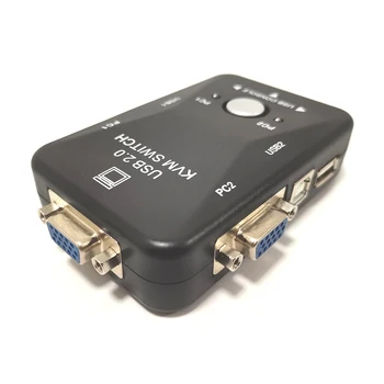 USB KVM Switcher Adaptor 1920x1440 250MHz Switch VGA Splitter Box 2-în-1 de-afară