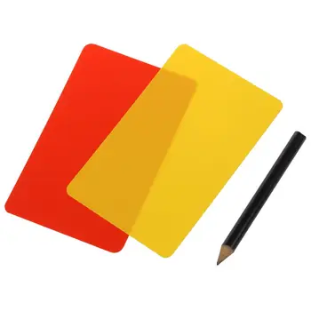 Cutie pentru meci de fotbal arbitrul cartonase rosii si galbene