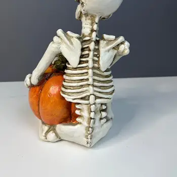 Reutilizabile Halloween Decor Infricosator Halloween Decor Rășină Schelet de Dovleac Baubles Craniu Figurine pentru Masa Acasă Ornamentație Bine