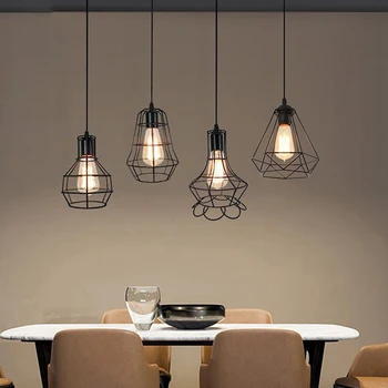 Nordic minimalist personalitate creatoare retro loft singur cap de fier pandantiv lampă coffee shop pandantiv lampă restaurant lampă de pandantiv