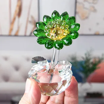 Cristal de Floarea-soarelui Figurină de Sticlă Veșnică Floare Sculptură Mașină de Ornament Biroul de Acasă Decorare Cadou de Ziua Îndrăgostiților pentru Lover