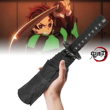 Ninja Katana Umbrela de vreme Pliere Umbrela de soare Kimetsu Nu Yaiba Demon Slayer Anime Katana, Sabie, Armă Umbrele de Ploaie Unelte