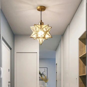 Pentagrama plafon lampă de agățat Modern, simplu și creativ, balcon, lampă coridor Intrare stele culoar lampă lampă de noptieră