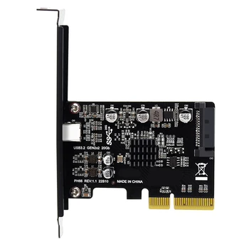 PCI-e Pentru USB 3.2 Gen2×2 Adaptor de Card de 20Gbps USB PCIE Card de Tip C PCI-Express La USB 3.2 Gen 2 pentru PC