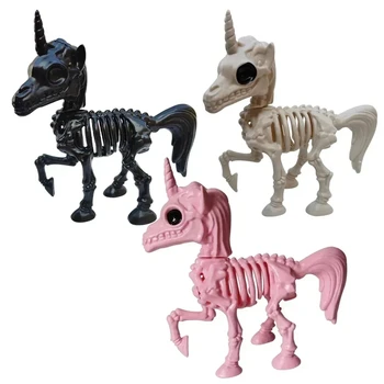 Decor De Halloween De Animale Unicorn Schelet Destul De Drăguț Oase Cal Ornamente Sfinților Groază Elemente De Recuzită De Petrecere Copii Fete Băiat De Cadouri