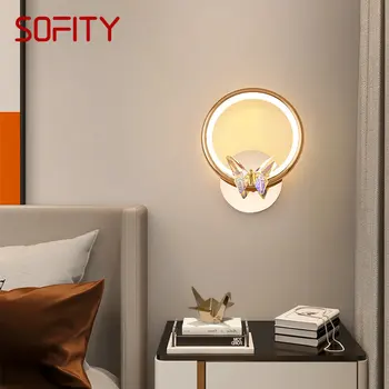 DANA Nordic Lampă de Perete Modernă Fluture Decor Tranșee de Lux Lumina LED 3 Culori Creative Corpuri de iluminat Pentru Casa Dormitor Studiu