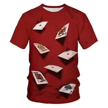 Poker T camasa Carti de Joc Haine jocuri de Noroc Tricouri Las Vegas, Tricou Haine Topuri Oameni Amuzant 3d t-shirt