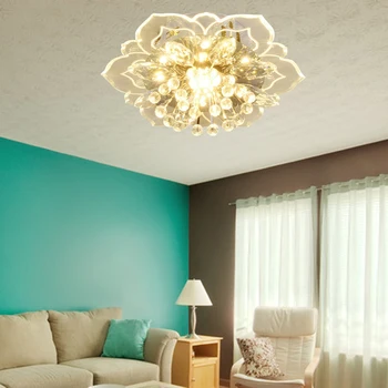 Modern 9W LED Candelabru de Cristal Pandantiv Forma de Floare Lampa Hol Lumina Decor