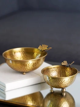 Handmade, vintage brass fluture decorativ castron mic platou cu fructe de depozitare cheie castron masă de cafea intrare ornamente