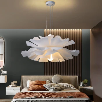 Plafon moderne Dormitor Pandantiv Lumini LED Simplu Cald de Interior, în aer liber Candelabru Design Nordic Petale de Corpuri de Iluminat