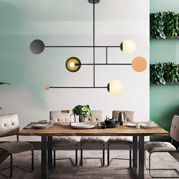 Moderne, simple si personalizate restaurant artă candelabru Nordic living lampa bar cafenea linie de creație lămpi cu led-uri
