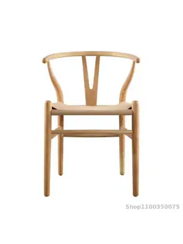 Y scaun din lemn masiv Nordic simplu scaun de luat masa modern de agrement cotiera înapoi acasă scaun de lemn Chinezesc rattan studiu scaun
