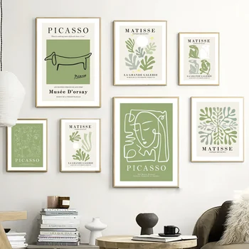 Verde Matisse, Picasso Decupaj Fovismul Perete Pop Art Nordic PostersCanvas Pictură Și Printuri De Imagini De Perete Pentru Living Decorul Camerei