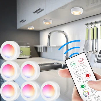 Wireless Bucătărie Lumini De Control Bucătărie Pentru Lumina Estompat Bucătărie Culori Garderoba 16 De Iluminat Lumina De Noapte La Distanță Cabinet