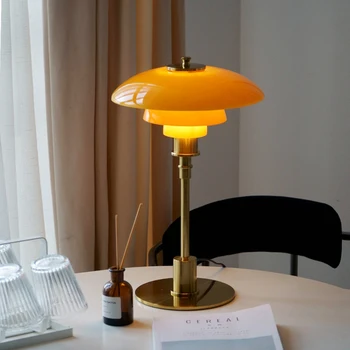 Daneză PH 3/2 Lampa de Birou Nordic Stil Post-modern, Minimalist Creative Living Studiu Hotel Moale Noptiera Decor Sticlă Lampă de Masă