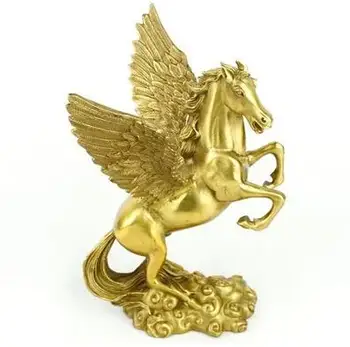 Un cupru cal calul Pegasus pentru a obține bogat de cupru ornamente fost cariera de succes de promovare Wang