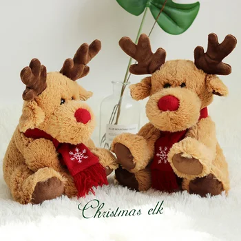 Crăciun Elan Jucării de Pluș, 1 Pc, 29x23x15cm, Reni de Pluș Umplute cu Cântece de Crăciun, Decorațiuni de Crăciun, Jucării de Crăciun,