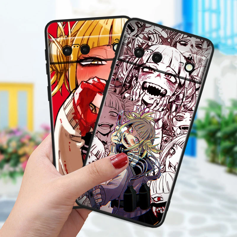 Anime Fata Himiko Toga rezistent la Șocuri Acoperire Pentru Google Pixel 8 7A 6A 5A 5 4 4A XL Pro 5G Negru Moale Caz de Telefon Capa Caz de Telefon