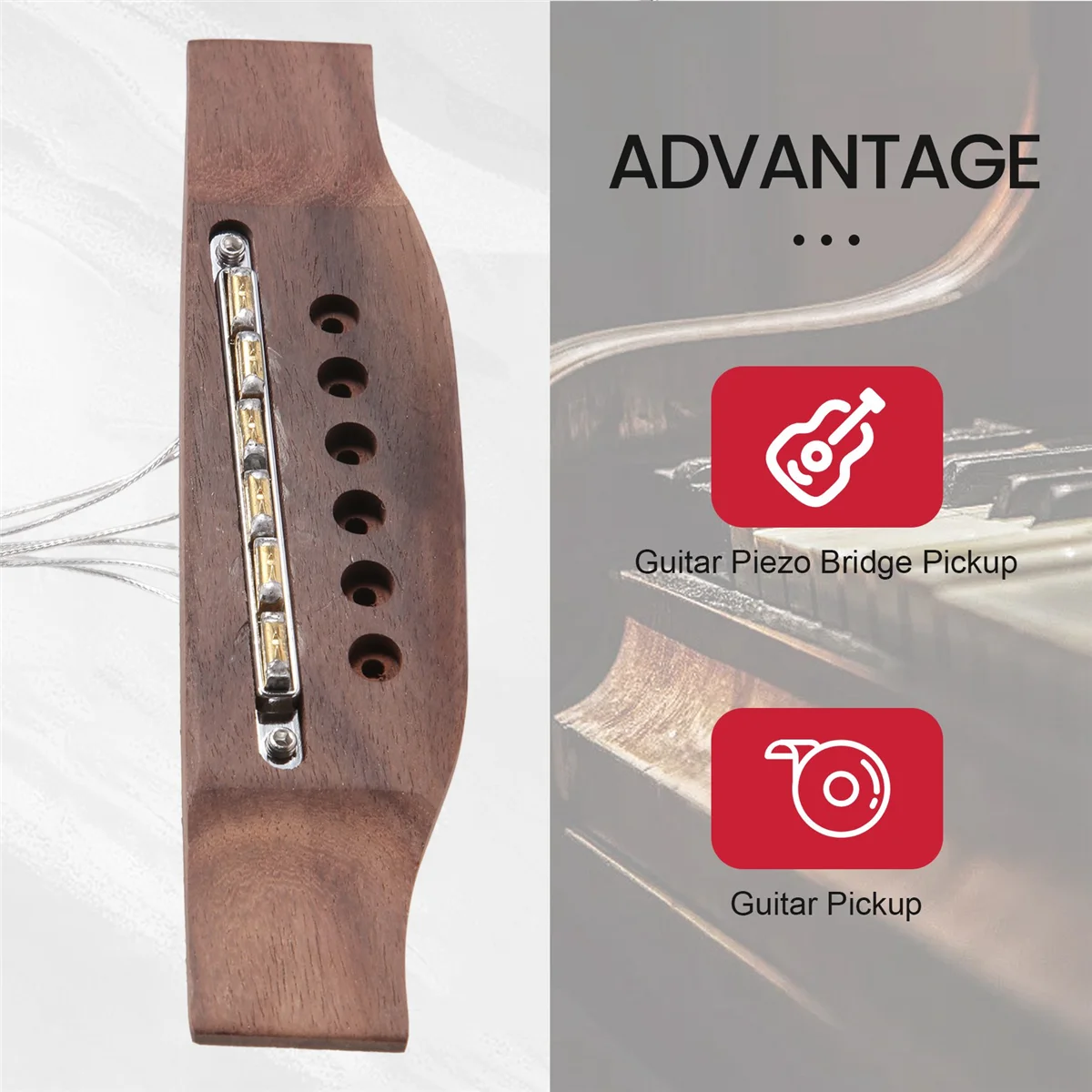 Chitara acustica Piezo Bridge Pickup cu Granulație de O Chitara Electrica pentru Chitara Acustica Instrumentului Accesorii