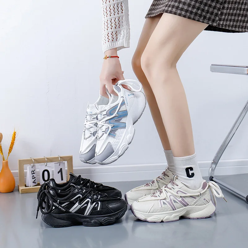 Confortabil Anti-Alunecare, Plasă de Pantofi pentru Femei 2023 Toamna anului Nou coreean Student Lumina Rularea Pantofi Casual cu Talpă Crescute Pantofi