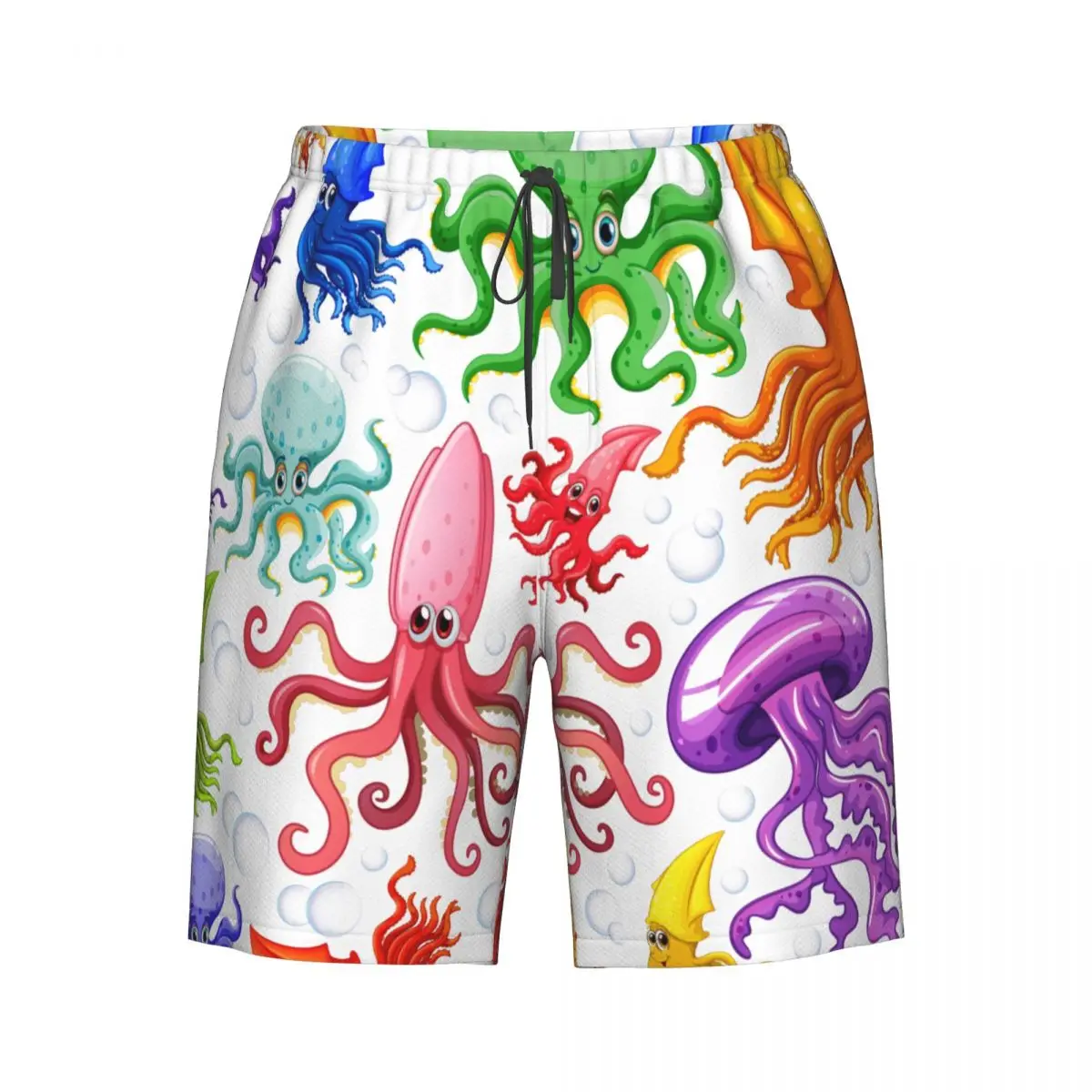 Costum de baie Om de Vară 2023 Pantaloni Barbati sport pe plaja Colorate Squid Octopus