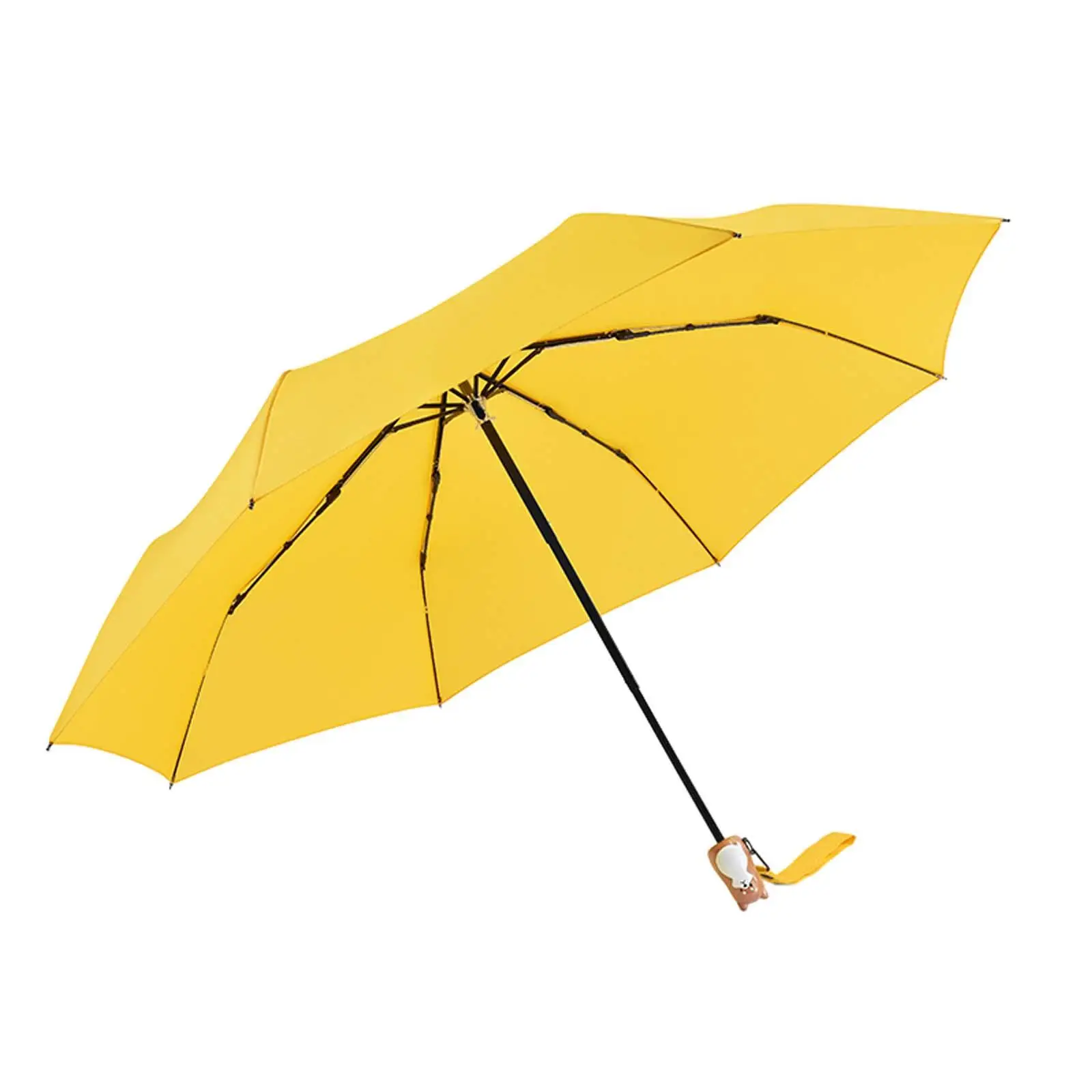 Călătorie Umbrelă de Ploaie Mari de Culoare Solidă Simplu Manual Compact Fata Cadou Umbrela Pliere Mâner de Lemn de Afaceri pentru Barbati Femei