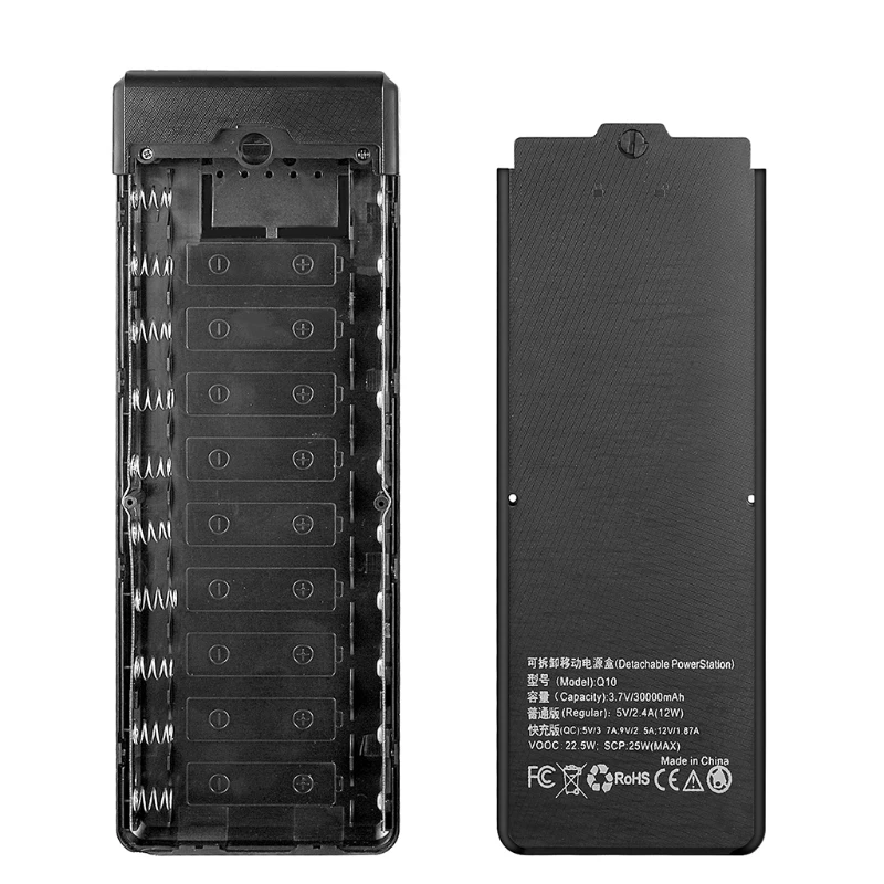 Detasabila QC3.0 PD 10x18650 Baterie pentru Cazul Cutie de Depozitare DIY Putere pentru A Picătură de Transport maritim