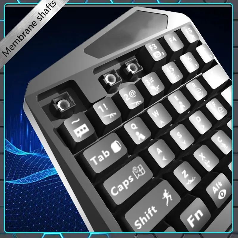 Gaming Keyboard Curcubeu Backlit Mici 35-Cheie cu O singură mână Controller masa redusă până Încheietura Restul de Jocuri Tastatura pentru Gamer de Jocuri Video