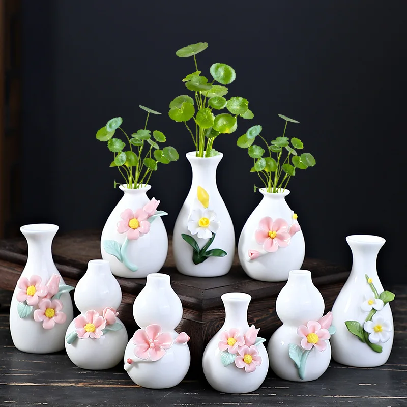 Handmade Flori Vaze Ceramice Hidroponice Mini Floare Introdus Flori Uscate Parfum Sticla Decoratiuni Acasă Floreros Vintage