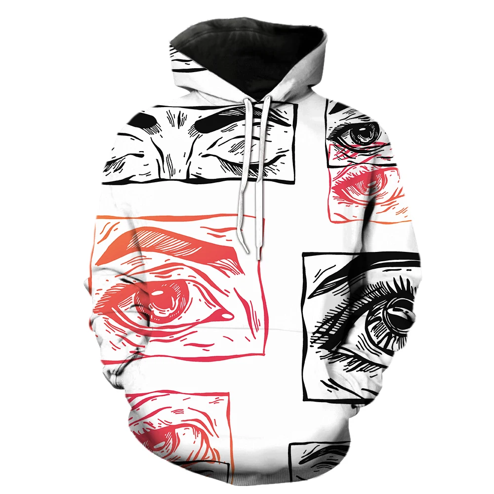 Hanorac Abstractă, Ochii Pulover Pulovere de Imprimare 3d Bărbați/Femei de Personalitate Mâneci Lungi Hanorace Supradimensionate Îmbrăcăminte Unisex