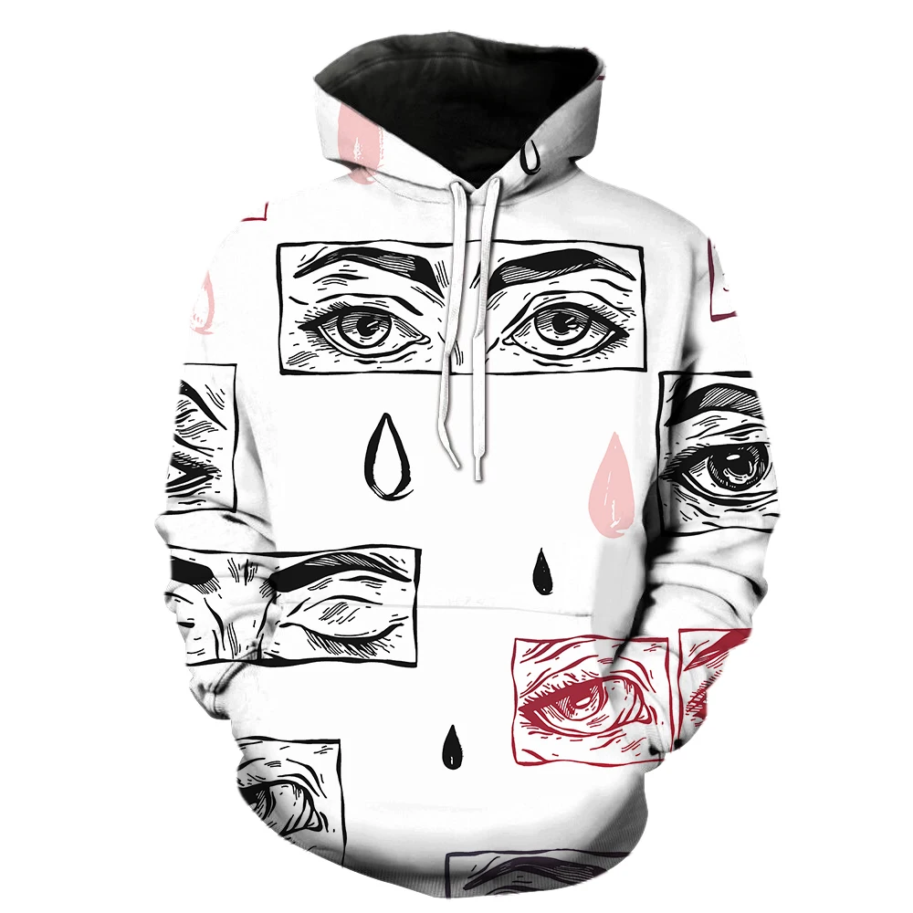Hanorac Abstractă, Ochii Pulover Pulovere de Imprimare 3d Bărbați/Femei de Personalitate Mâneci Lungi Hanorace Supradimensionate Îmbrăcăminte Unisex