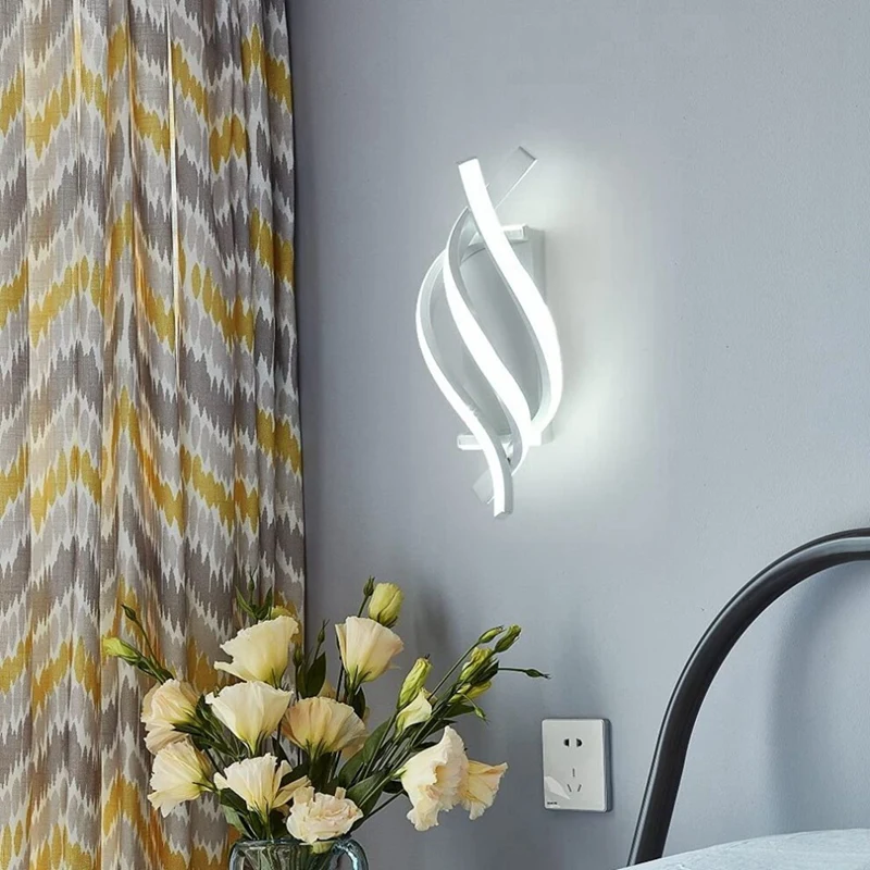 Lampa de perete cu LED Tranșee de Perete Interior Perete de Lumină Pentru Camera de zi Hol Scara Dormitor Modern Lampă de Noptieră(Alb Rece) Durabil O