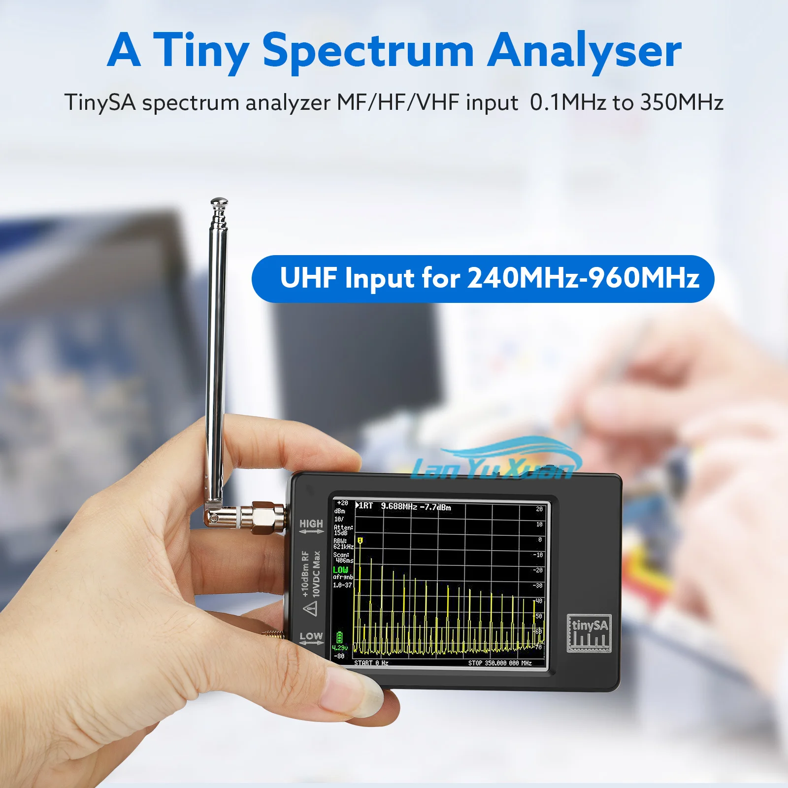 Modernizate de Mână mici analizor de Spectru TinySA 2.8