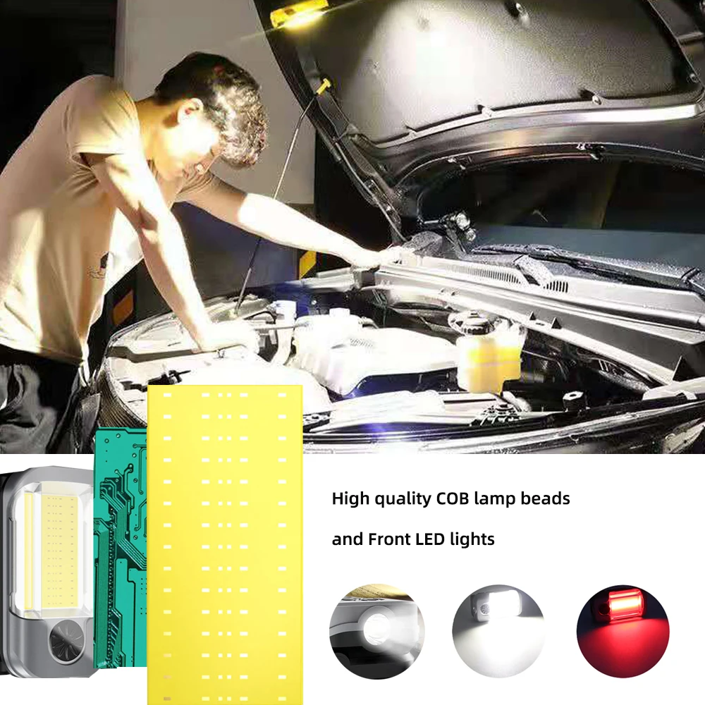 USB Reîncărcabilă Puternică XPG+COB Lumina de Lucru Garaj Auto Mecanic Lampă Lanternă Magnetică Lanterna Portabile Lumini de Urgență