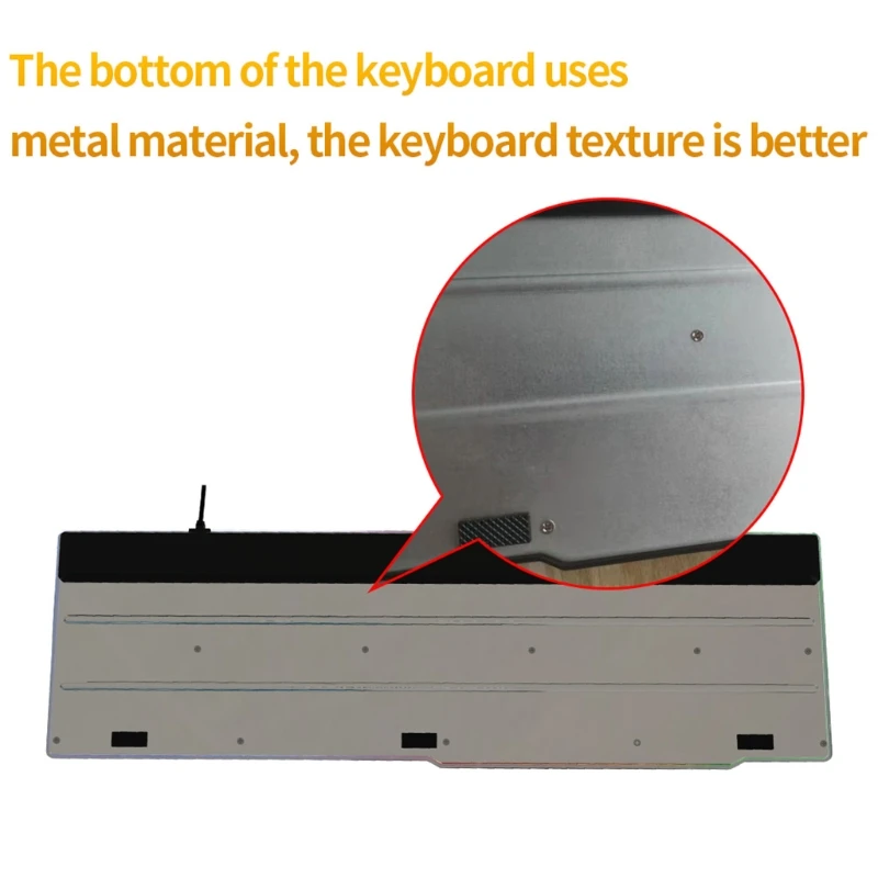USB Tastatură Mecanică de Gaming Plutitoare în Formă de Tastă (104 Taste, Negru) N2UB