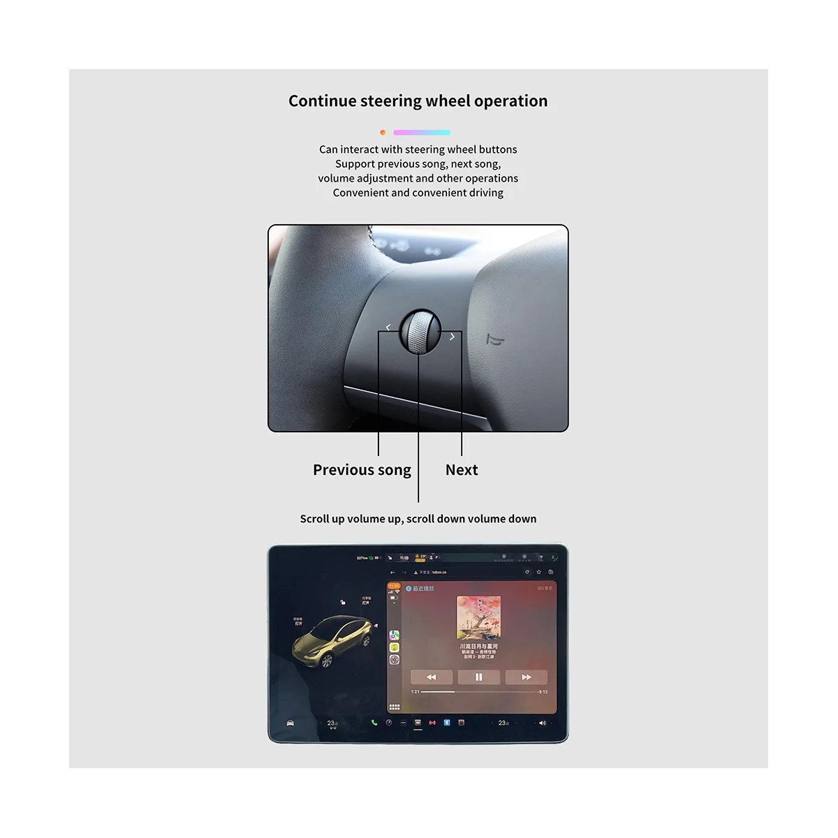 Wireless CarPlay Adaptor pentru Tesla Model 3 Model Y S X 2017-2023 Ai Box Dongle-ul Apple BT Conexiune Wifi Spotify(A)