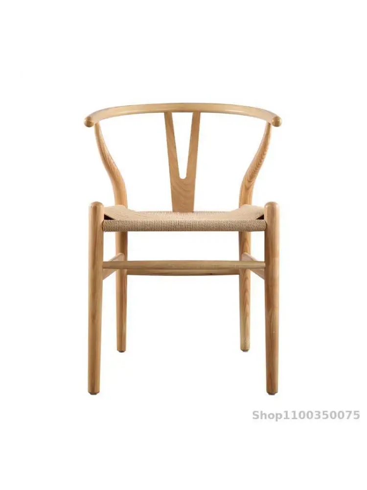 Y scaun din lemn masiv Nordic simplu scaun de luat masa modern de agrement cotiera înapoi acasă scaun de lemn Chinezesc rattan studiu scaun